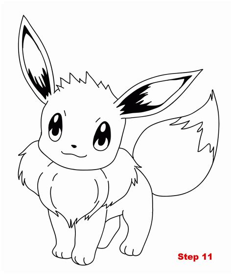 Eevee Pokemon coloring page 